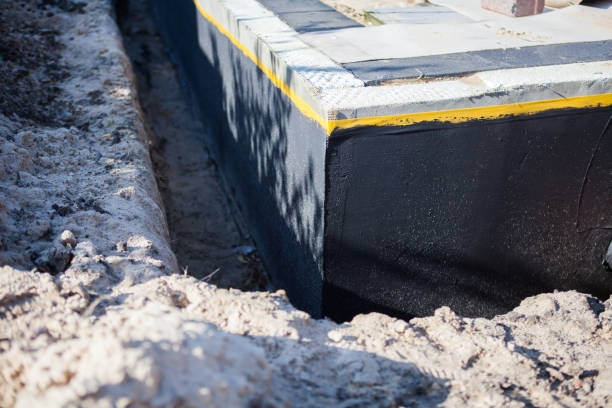Residential Interior Drainage System installation at a Foley, AL home by SJ Waterproofing Pros